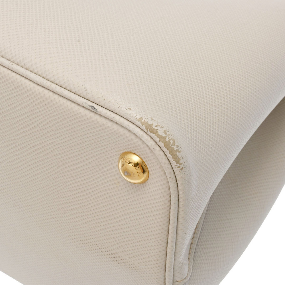 Prada Off Tote White Saffiano Bag - Picture 7 of 11